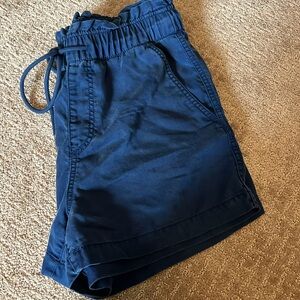 Women's Blue Drawstring Shorts